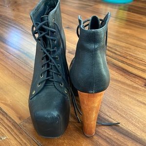 Jeffrey Campbell Lita black leather size 8